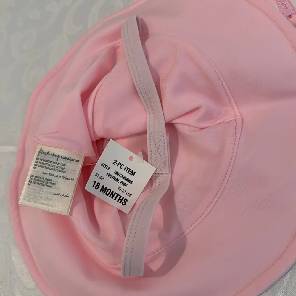 COPY - First Impressions Baby Girl Mermaid Rash-guard & Hat. 18 months